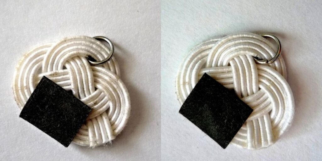 mizuhiki onigiri před a po čištění